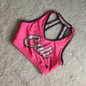 Pink CALI program wide sports bra